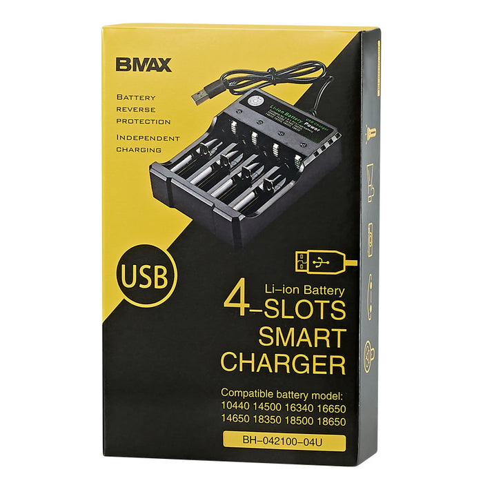 Smart Charger for 18650 4.2V Li-ion battery with 2 x 18650