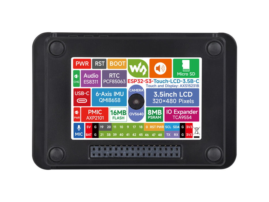 ESP32-S3 Type B Dev Board – 3.5" Touch Display, Wi-Fi, Bluetooth 5