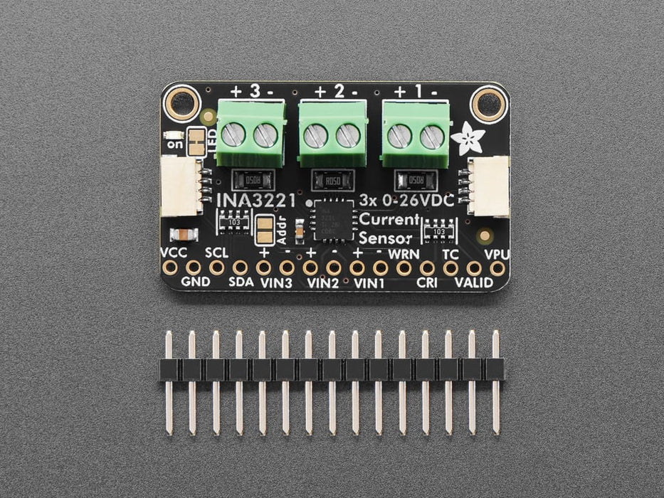 Adafruit INA3221 - Triple 0-26 VDC, ±3.2 Amp Power Monitor