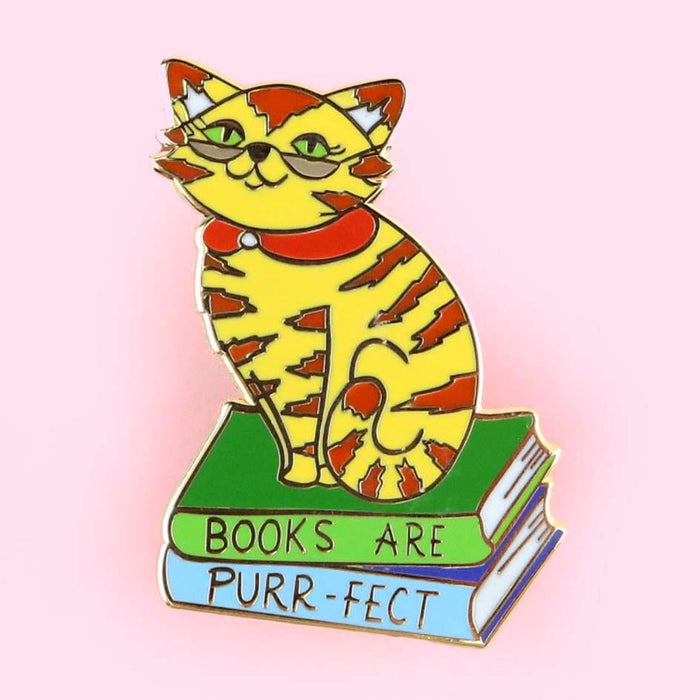 Books Are Purr-fect Cat Lapel Pin