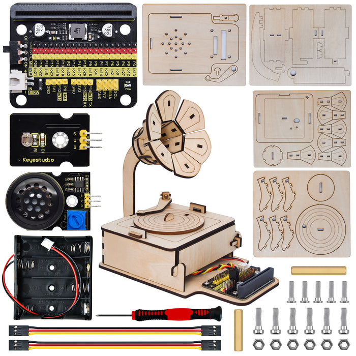 DIY Light Controlled Phonograph Kit For Micro:bit