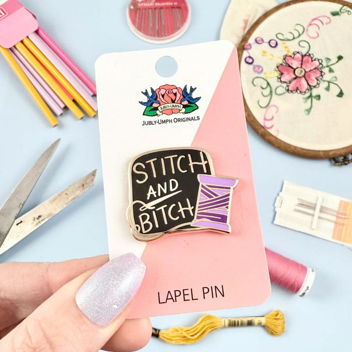 Stitch And Bitch Lapel Pin