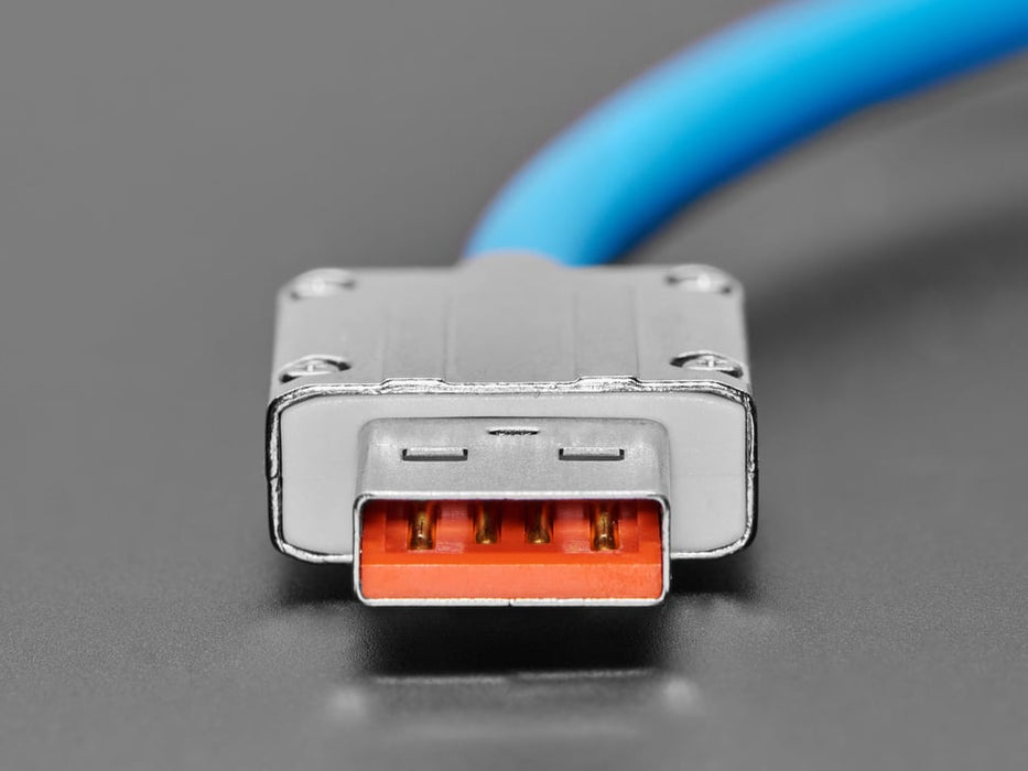 Blue USB Type C to USB A Cable with 540 Degree Rotating End