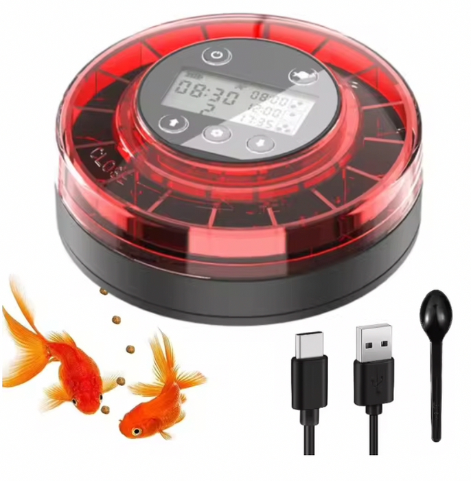 Automatic Fish Feeder Rechargeable