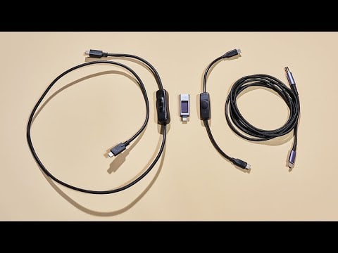 USB Type C Sync Data Cable with On-Off Switch - 28cm long