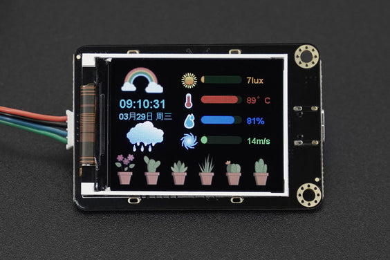 Gravity: 2.0 Inch IPS Color Serial Display with I2C; UART (Support micro:bit; MakeCode Graphical Programming)