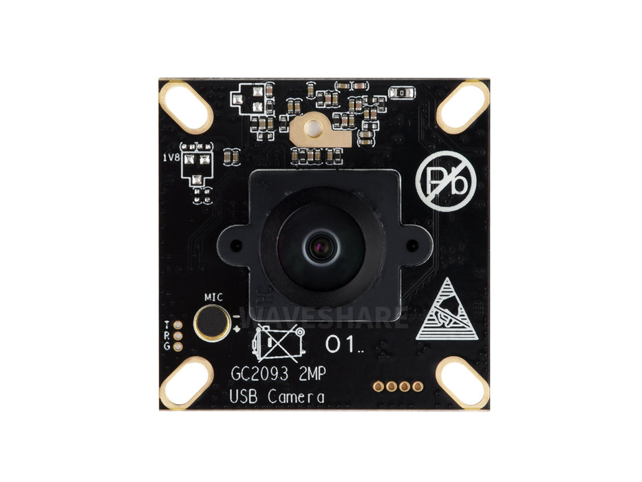 2MP USB Camera Module GC2093 – Fixed Focus, Onboard Microphone