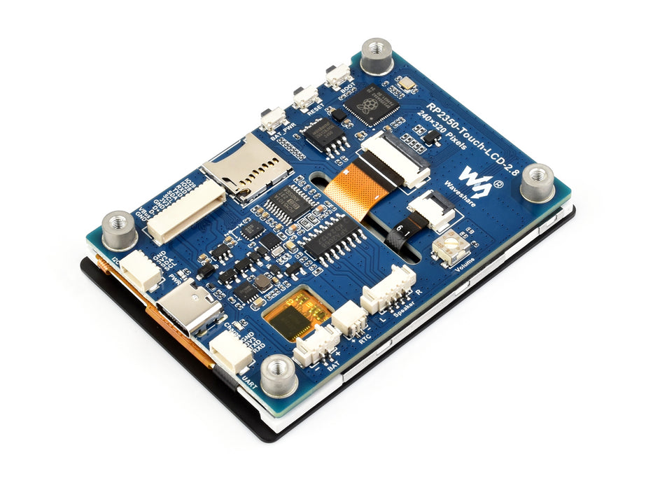 RP2350 2.8" Capacitive Touch IPS Display – 240x320, 5-Point, SPI, Sensors