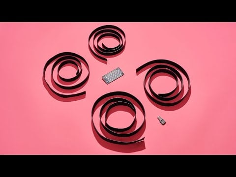 Silicone Cover Stranded-Core Ribbon Cable - 10 Wires - 20 AWG