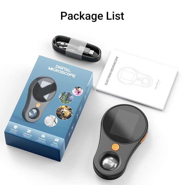 Portable Handheld Mini Digital Microscope with 2 inch IPS Screen and 2MP Pixels
