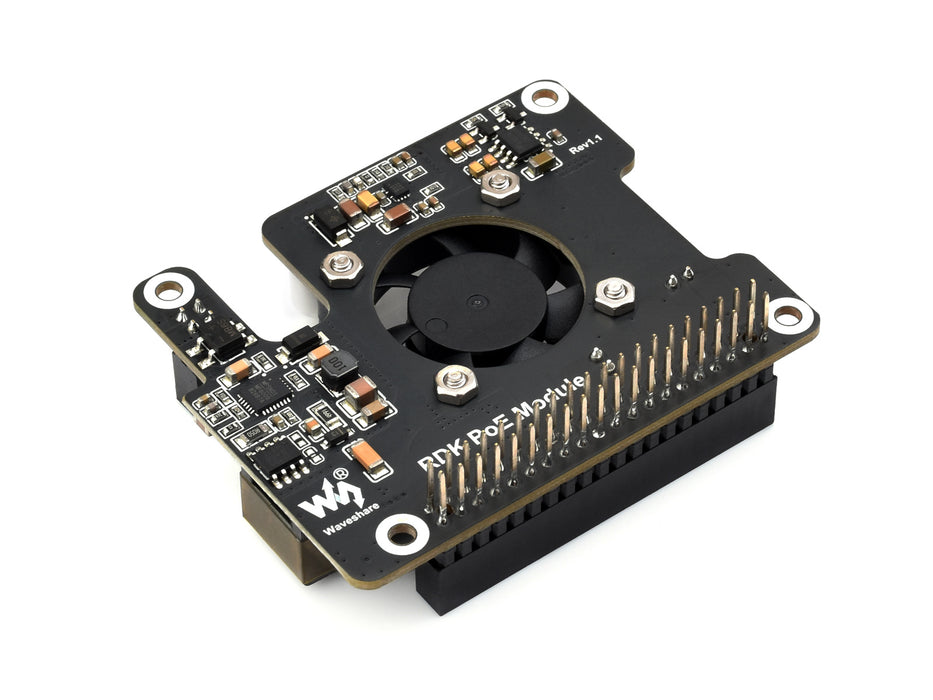 RDK X5 PoE Expansion Board with Fan & Heatsink, 802.3af/at