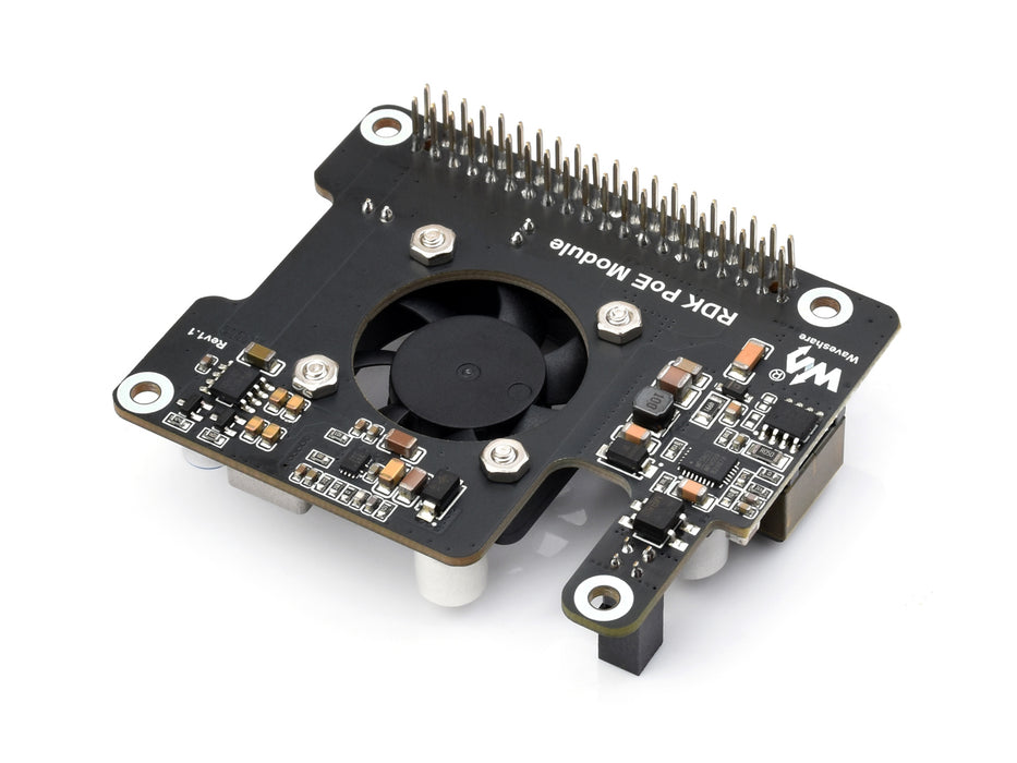 RDK X5 PoE Expansion Board with Fan & Heatsink, 802.3af/at
