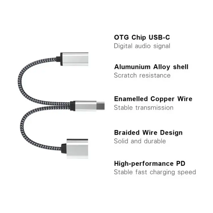 High quality type C OTG Adapter splitter USB C Female and USB A Female