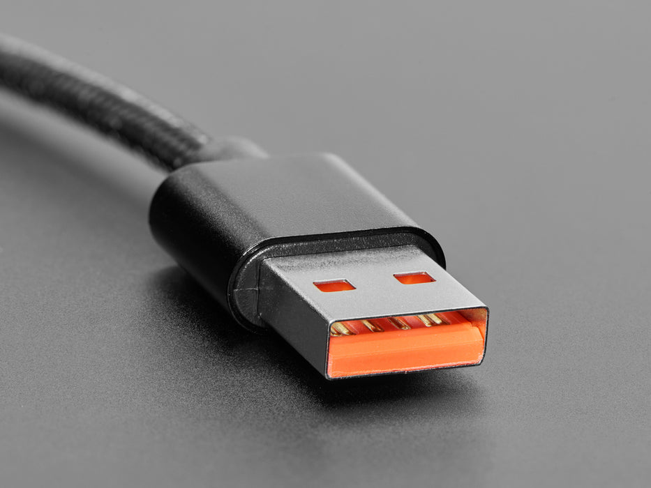 Black Woven USB C to USB A Cable - 2 meters long