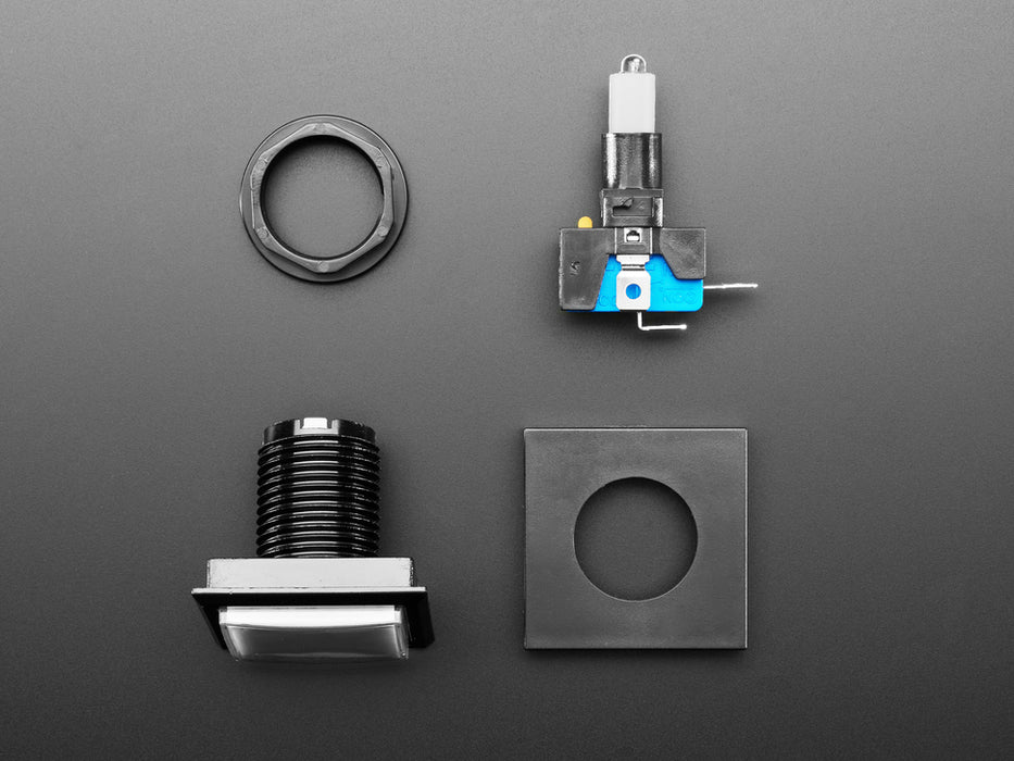 LED Illuminated Push Button - 44mm Square