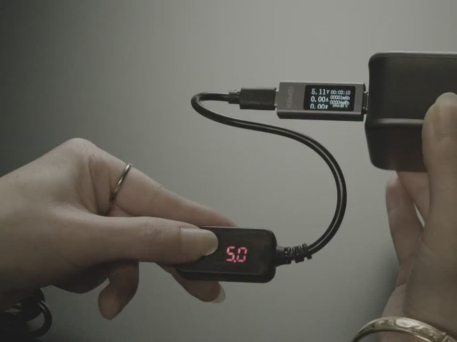 USB C PD to 2.1mm Cable with Selectable Voltage Button