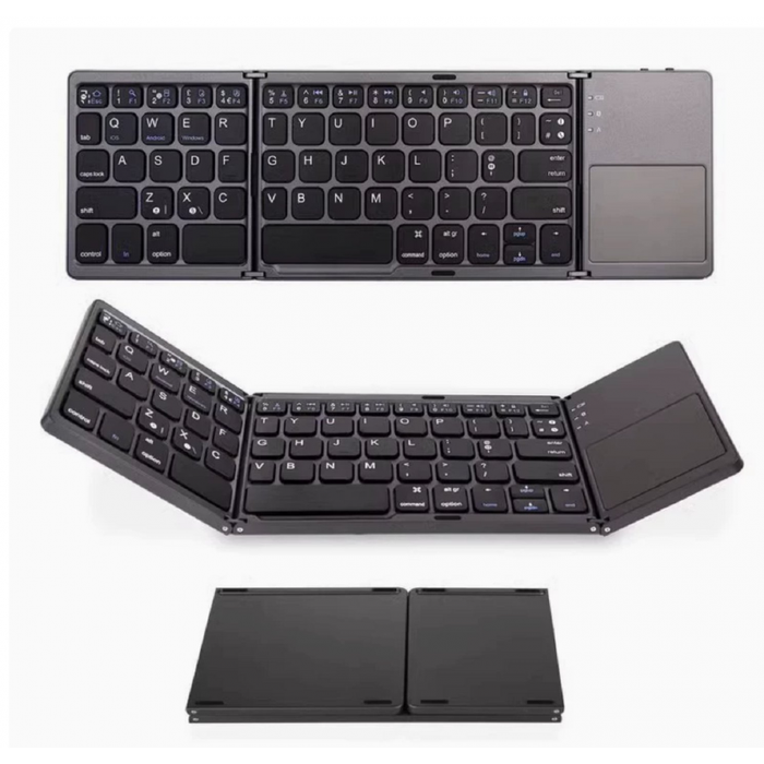 Foldable Wireless Bluetooth Keypad with Touchpad