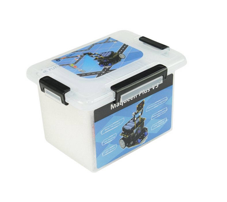 Maqueen Plus V3 - STEM Educational micro:bit Robot with Matrix Laser Ranging (18650 Battery)