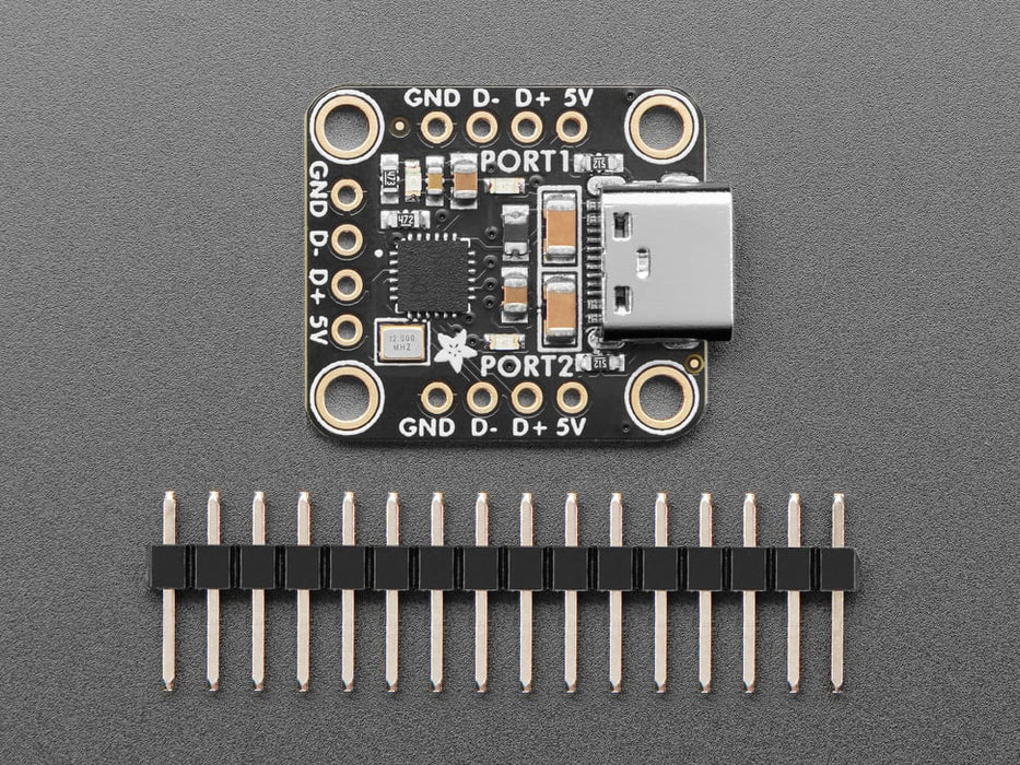 Adafruit CH334F Mini 2-Port USB Hub Breakout