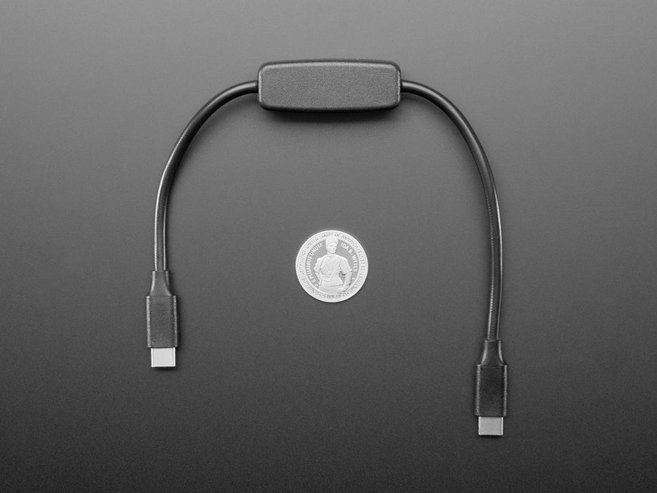 USB Type C Sync Data Cable with On-Off Switch - 28cm long