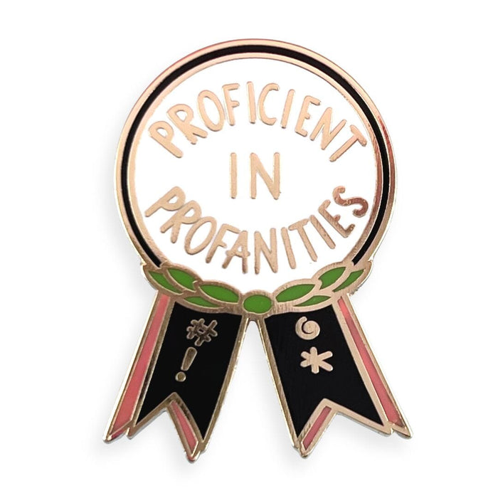 Proficient In Profanities Award Lapel Pin