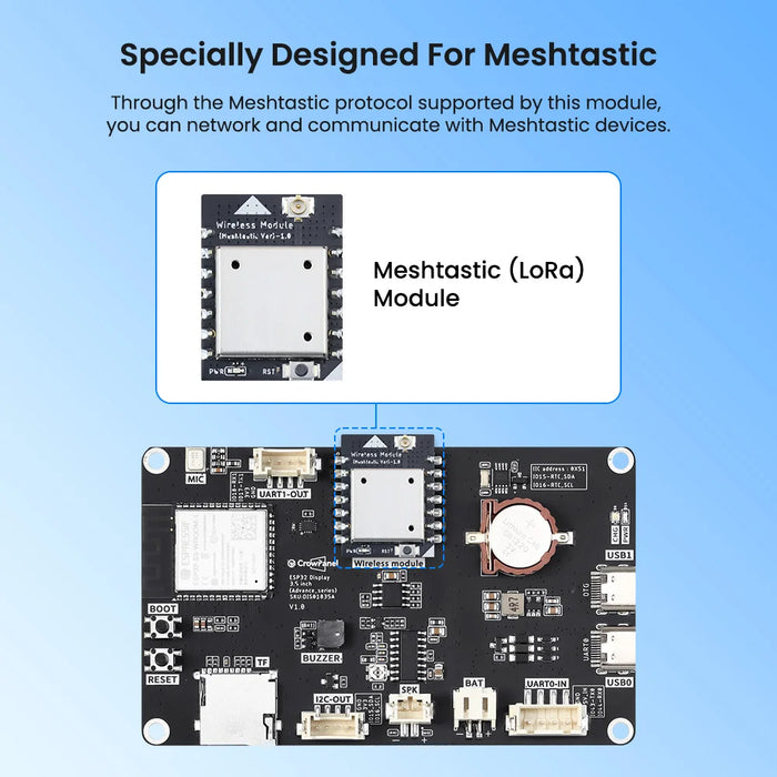 CrowPanel Advance 3.5"-HMI ESP32 AI Display for Meshtastic 480x320 Artificial Intelligent IPS Touch Screen with case