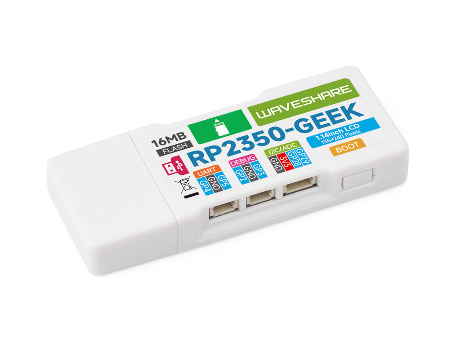 RP2350-GEEK Board with 1.14" Color LCD and USB Debugging
