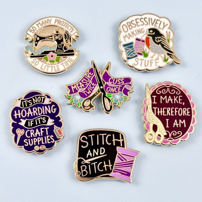 I Make, Therefore I Am Lapel Pin