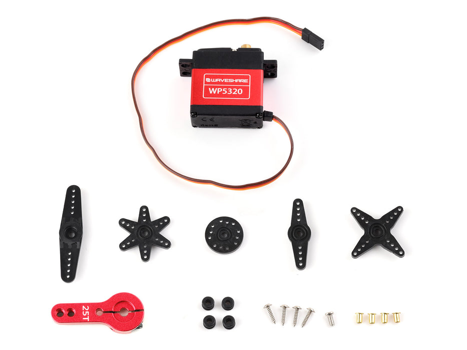 High-Torque Digital Servo 180° – 20kg.cm/35kg.cm, Copper/Steel Gears, Waterproof, with Servo Arms