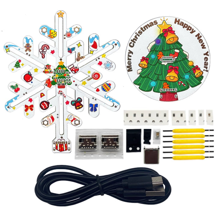 Learn to Solder Snowflake Christmas Tree DIY kit