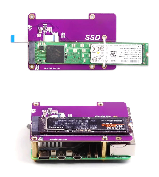 PCIE to M.2 NVME SSD solid state drive expansion board for Raspberry Pi 5