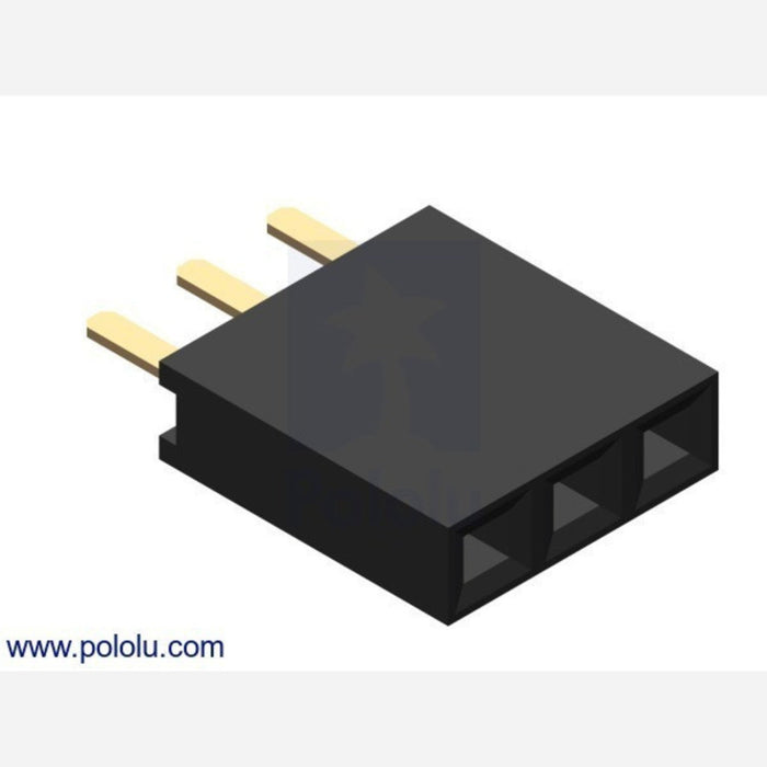 0.100 (2.54 mm) Female Header: 1x3-Pin, Straight