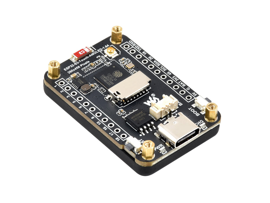 ESP32-S3 Development Board with 1.64" AMOLED Touchscreen, Accelerometer & Gyroscope