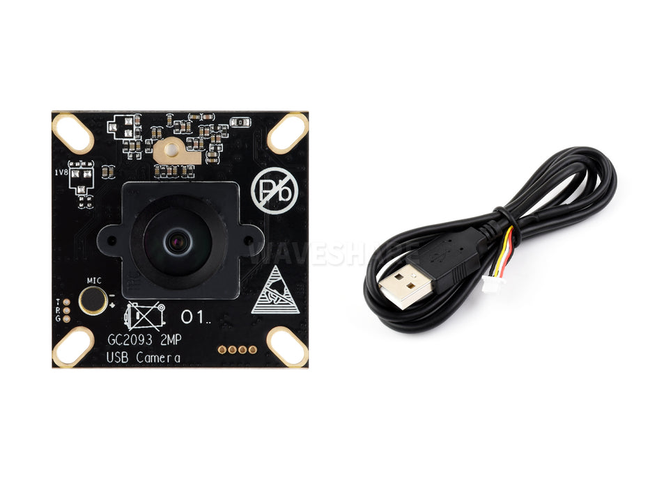 2MP USB Camera Module GC2093 – Fixed Focus, Onboard Microphone