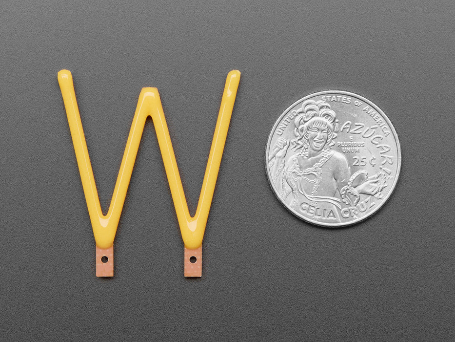 Alphabet LED Filament - Warm White Letter "W"