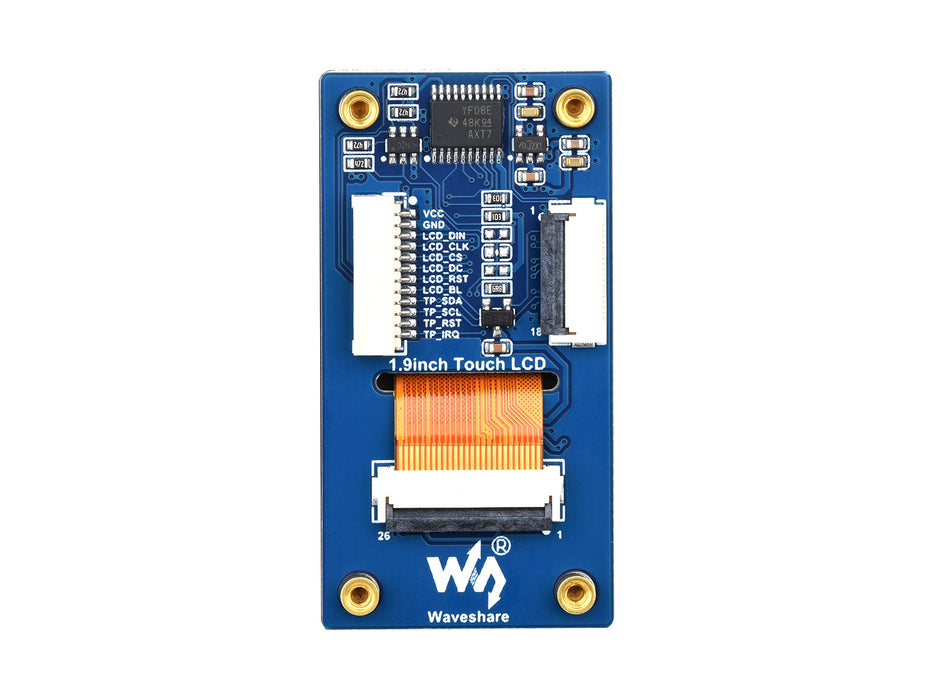 1.9" IPS Touch LCD Display – 172x320, SPI/I2C, 262K Colors