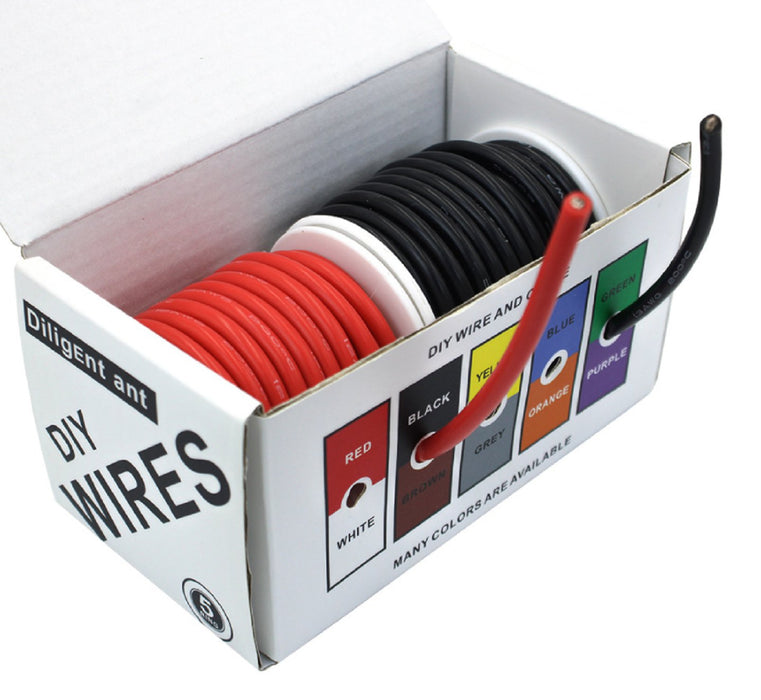 Red + Black Hook UP Silicon Wire Kit 22AWG x 30m