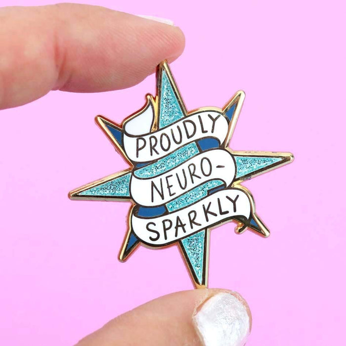 Proudly Neuro-Sparkly Lapel Pin