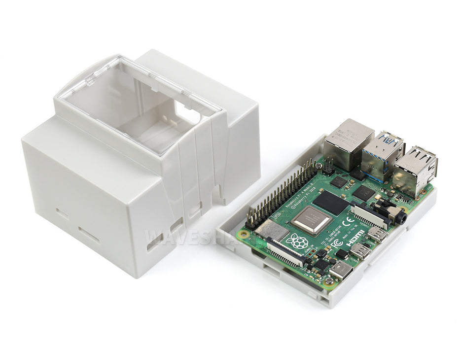 Raspberry Pi 4 DIN Rail ABS Case – Spacious Interior
