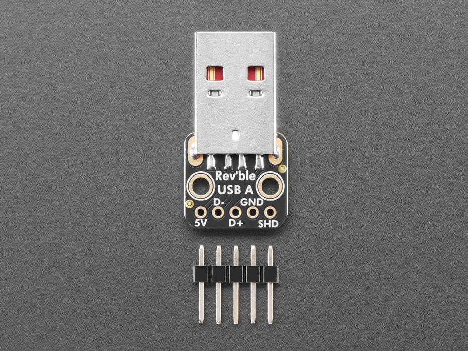 Adafruit Reversible USB Type A Plug Connector Breakout