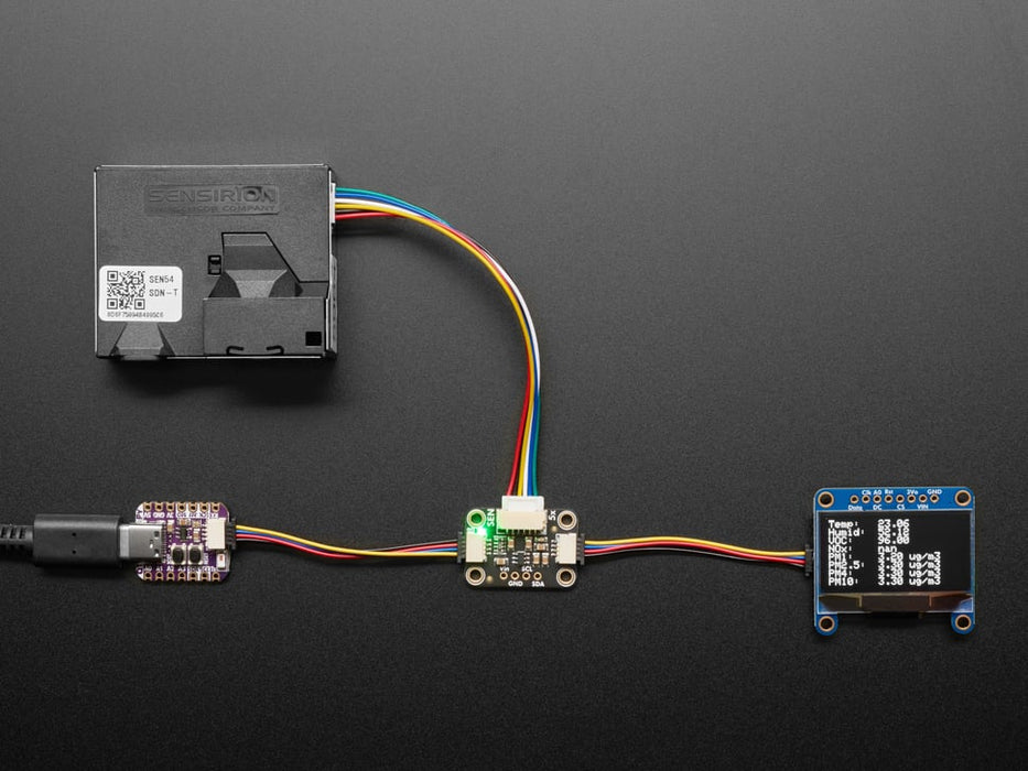 Adafruit SEN54 or SEN55 Adapter Breakout - STEMMA QT / Qwiic