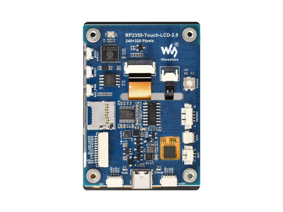 RP2350 2.8" Capacitive Touch IPS Display – 240x320, 5-Point, SPI, Sensors