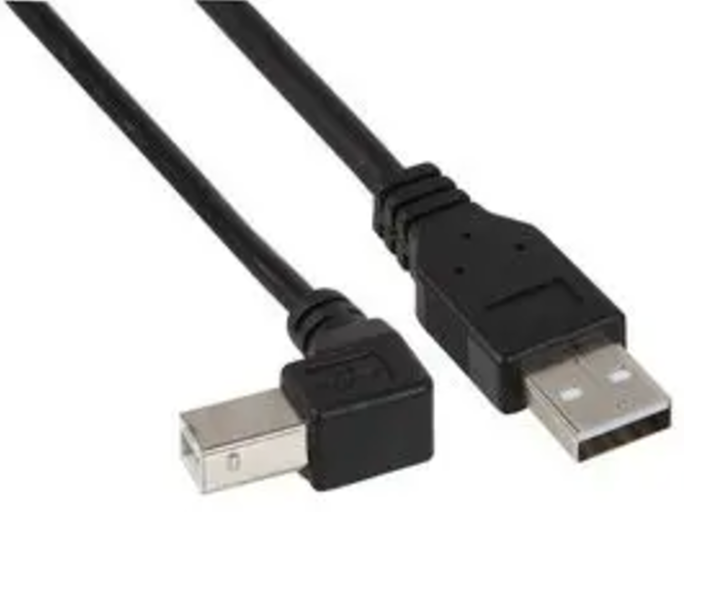 USB A to B Right Angle Cable