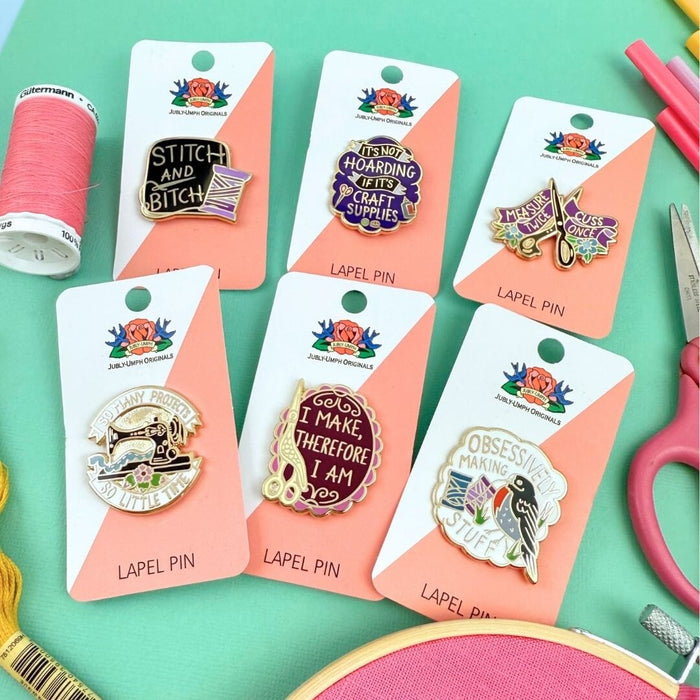 Measure Twice Cuss Once Lapel Pin