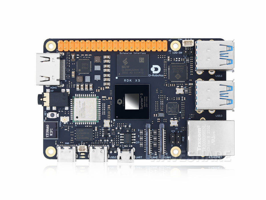 D-Robotics RDK X5 Board - Sunrise 5, Octa-Core A55, 10 TOPS, 8GB RAM