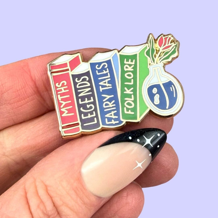 Myths Legends Fairy Tales Folklore Book Lapel Pin