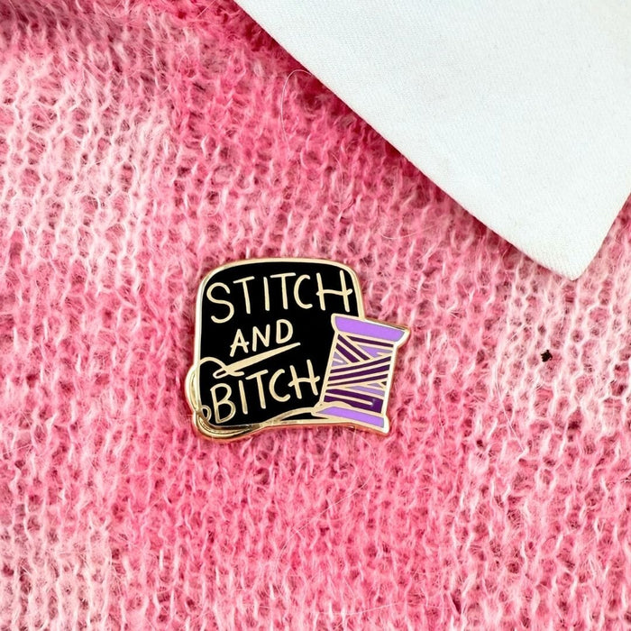 Stitch And Bitch Lapel Pin
