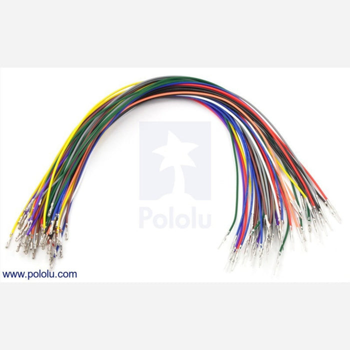 Wires with Pre-crimped Terminals 50-Piece Rainbow Assortment M-F 12