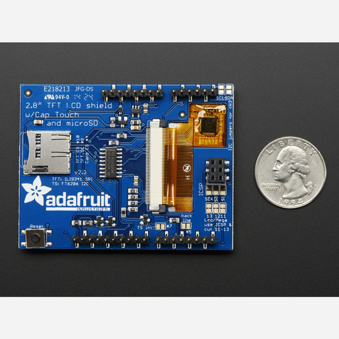 2.8 TFT Touch Shield for Arduino w/Capacitive Touch