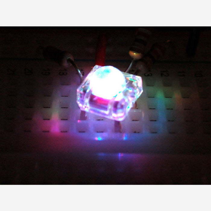 Clear 'Piranha' Super-flux RGB (tri-color) LED [Common Anode]